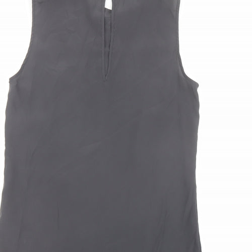 H&M Womens Grey Polyester Basic Tank Size 8 Round Neck