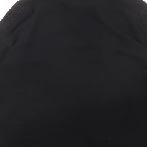 Axara Womens Black Polyester Basic Button-Up Size M Collared