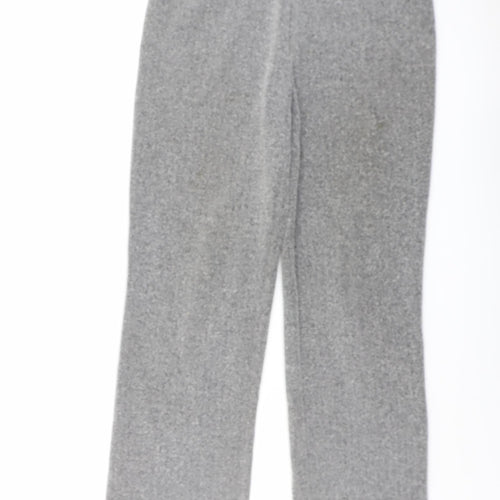 DASH Womens Grey Polyester Trousers Size 10 L27 in Regular