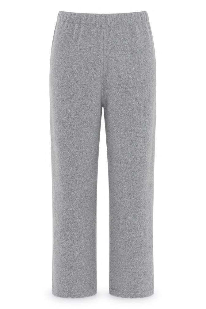 Front view of Dash women’s grey polyester trousers, size UK 10, 27-inch leg regular