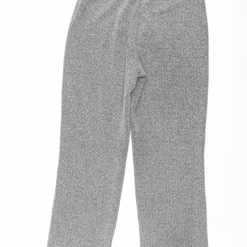 DASH Womens Grey Polyester Trousers Size 10 L27 in Regular