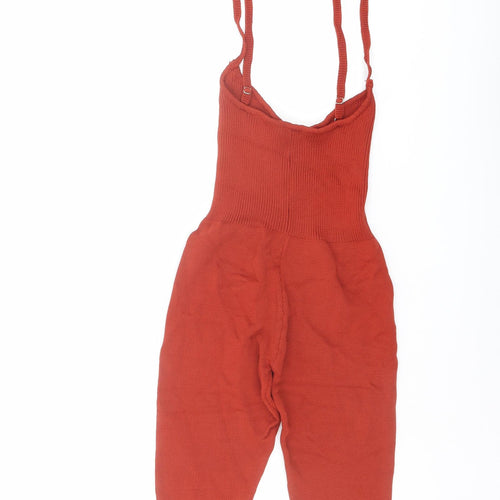 Ruve Womens Red Acrylic Bodysuit One-Piece Size M Pullover