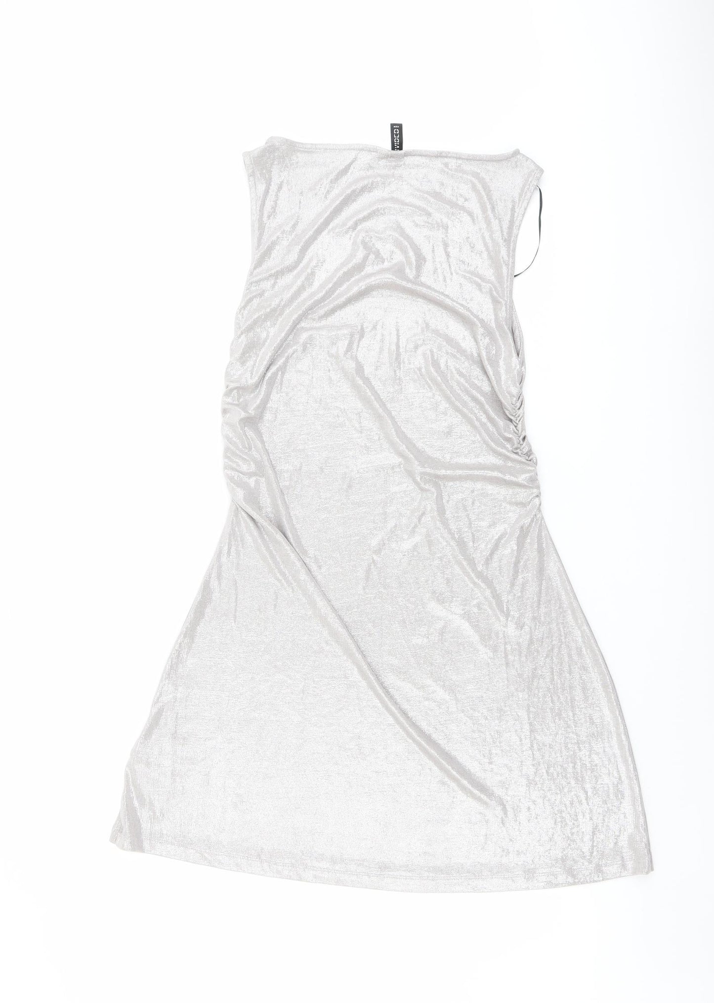 H&M Womens Grey Polyester A-Line Size M Boat Neck Pullover