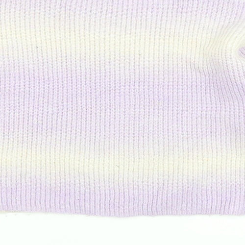 New Look Womens Purple Round Neck Acrylic Pullover Jumper Size M - Ombré
