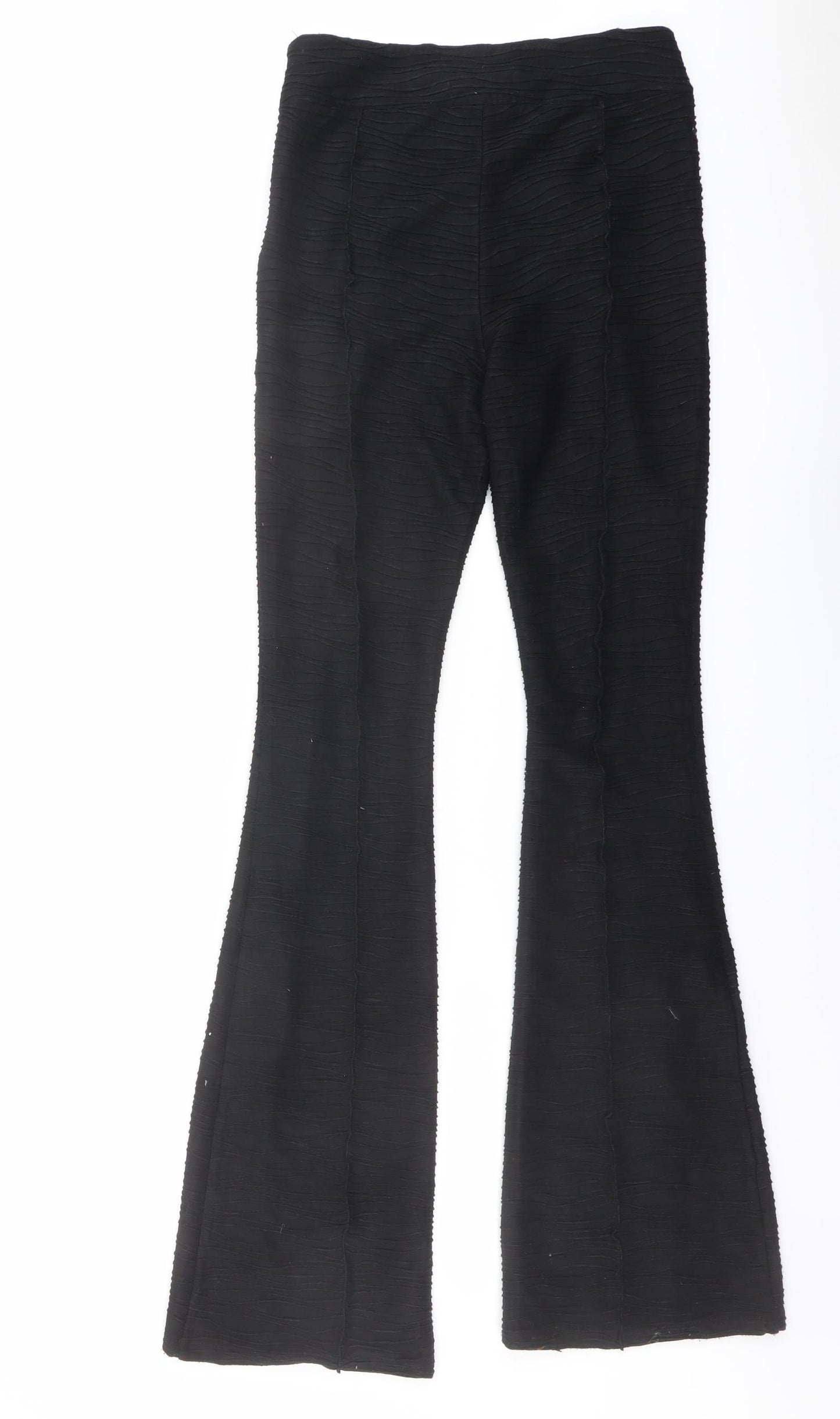 Solado Womens Black Polyester Trousers Size S L33 in Regular Zip