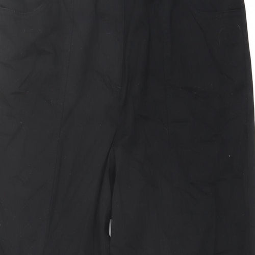 Bonmarché Womens Black Cotton Skimmer Shorts Size 12 L18 in Regular Button