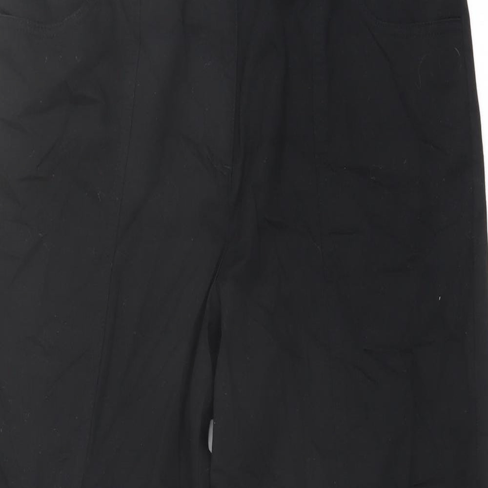 Bonmarché Womens Black Cotton Skimmer Shorts Size 12 L18 in Regular Button