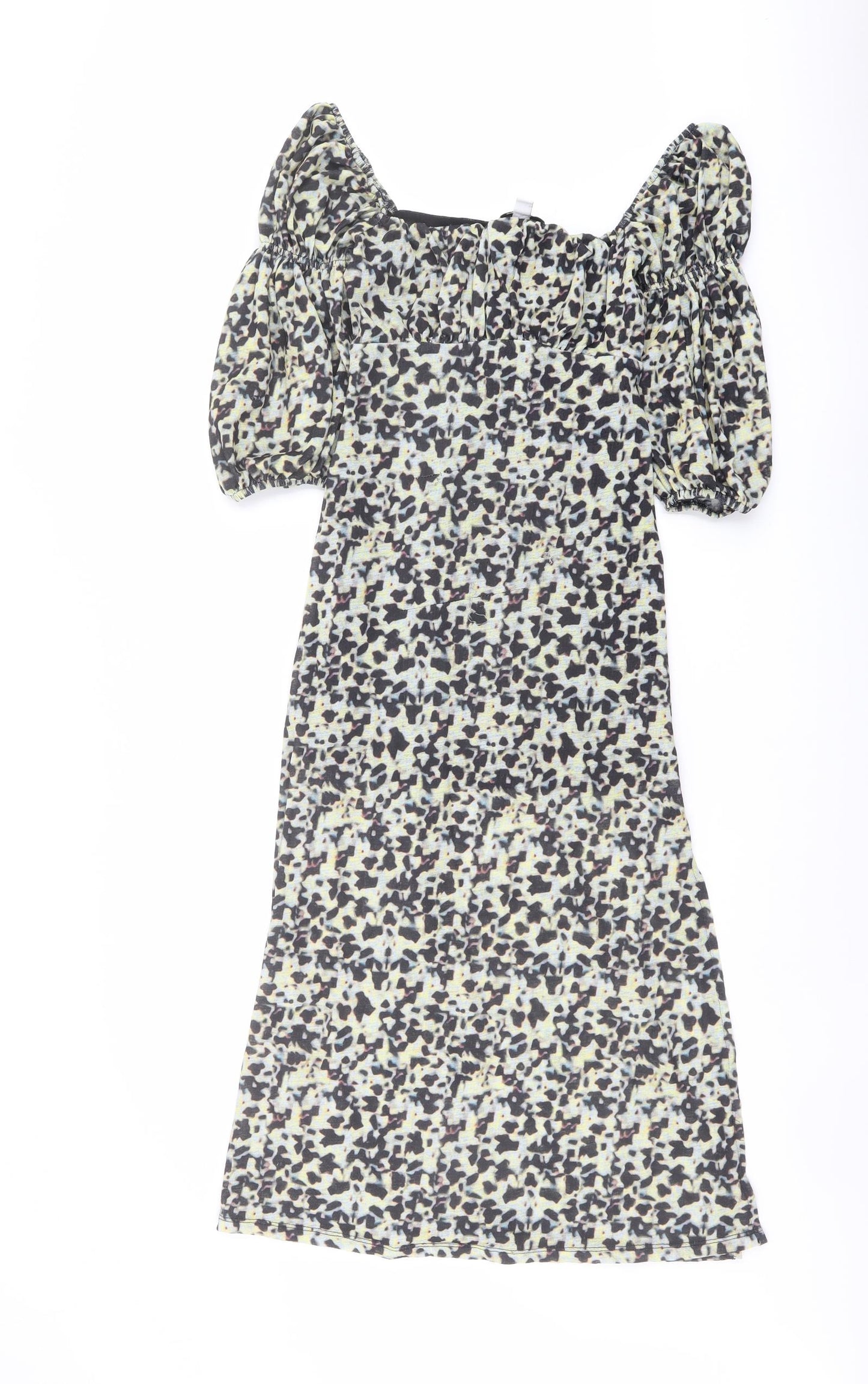 Topshop Womens Multicoloured Animal Print Polyester A-Line Size 8 Square Neck Pullover