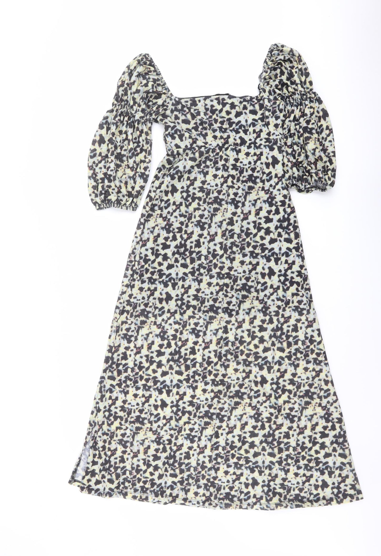 Topshop Womens Multicoloured Animal Print Polyester A-Line Size 8 Square Neck Pullover