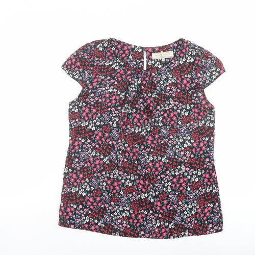 Billie & Blossom Womens Multicoloured Floral Polyester Basic T-Shirt Size 12 Round Neck