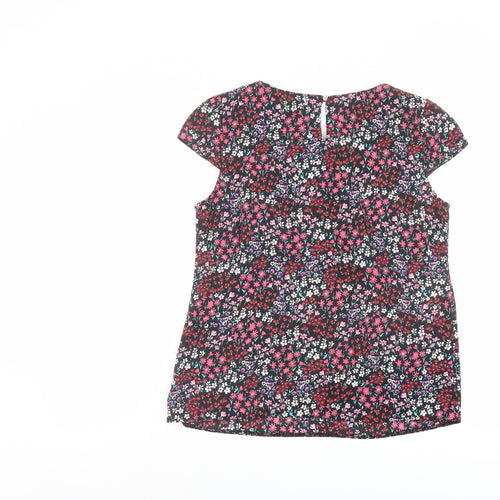 Billie & Blossom Womens Multicoloured Floral Polyester Basic T-Shirt Size 12 Round Neck