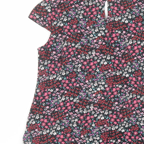 Billie & Blossom Womens Multicoloured Floral Polyester Basic T-Shirt Size 12 Round Neck