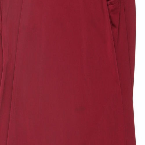 H&M Womens Red Polyester Mini Size S Cowl Neck Pullover