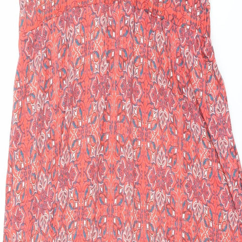 Indigo Womens Multicoloured Geometric Viscose Tank Dress Size 14 Round Neck Pullover