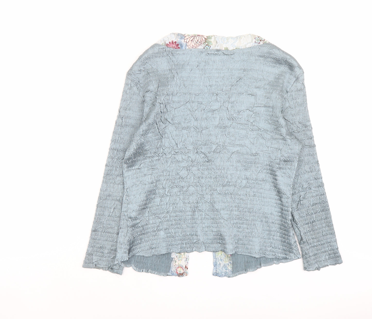 EAST Womens Green Polyester Basic Blouse Size M V-Neck