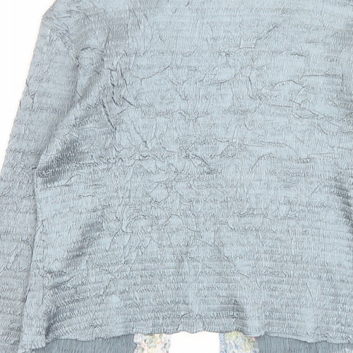 EAST Womens Green Polyester Basic Blouse Size M V-Neck