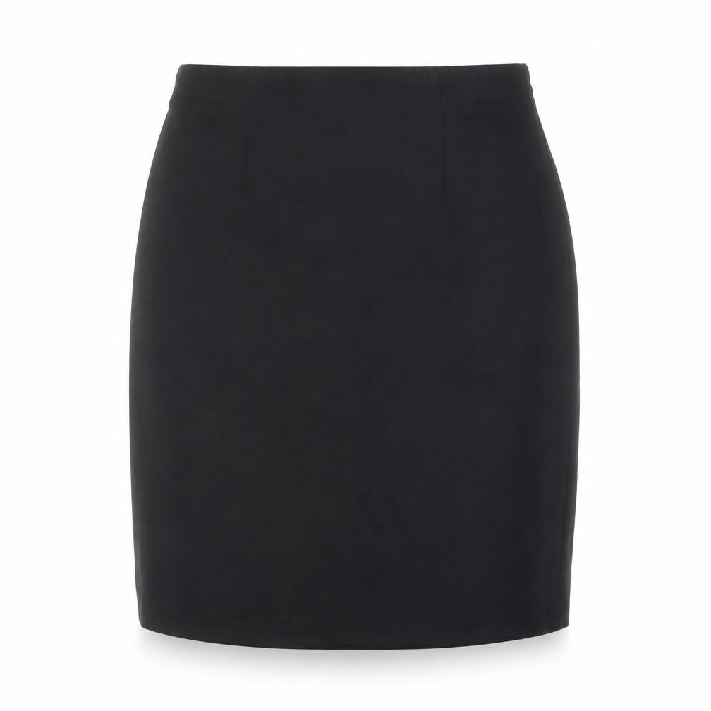 Design Essentials Womens Black Viscose Straight & Pencil Skirt Size 14 Zip
