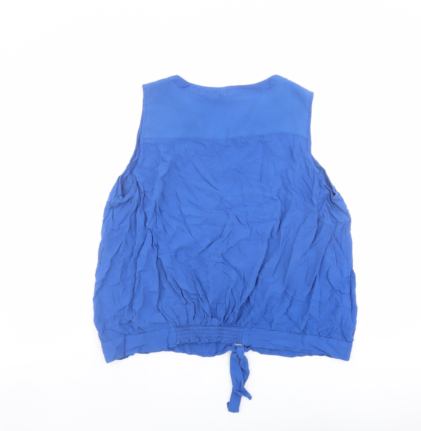 NEXT Womens Blue Viscose Basic Tank Size 22 V-Neck