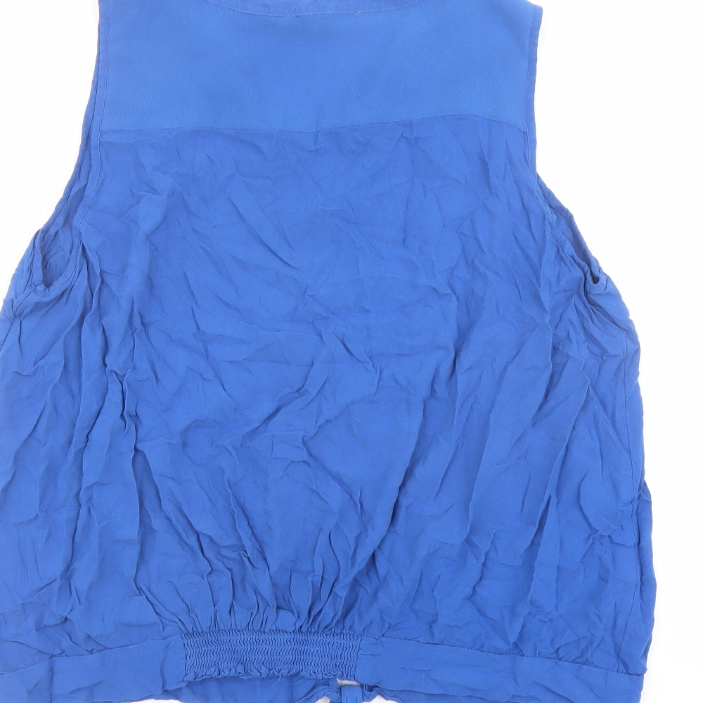 NEXT Womens Blue Viscose Basic Tank Size 22 V-Neck