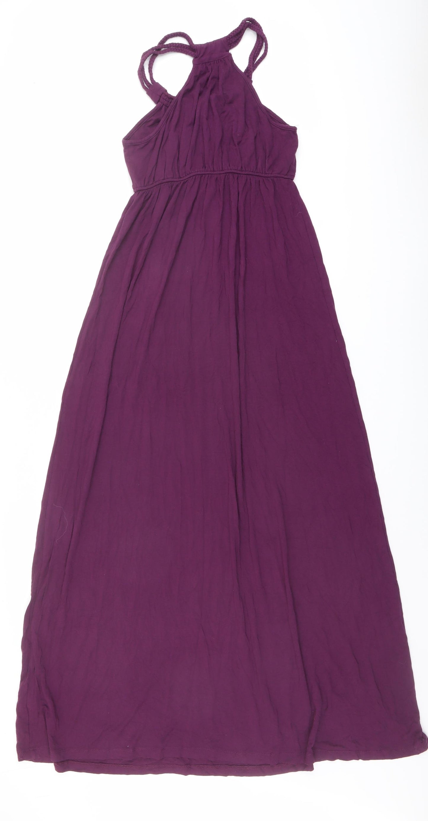 New Look Womens Purple Viscose A-Line Size 12 Round Neck Pullover