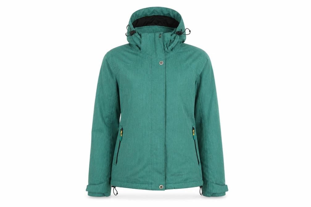 Front view of Ayacucho men’s green windbreaker jacket, size S, zip
