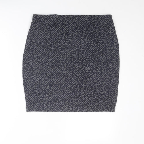Max Studio Womens Blue Geometric Viscose Bandage Skirt Size L