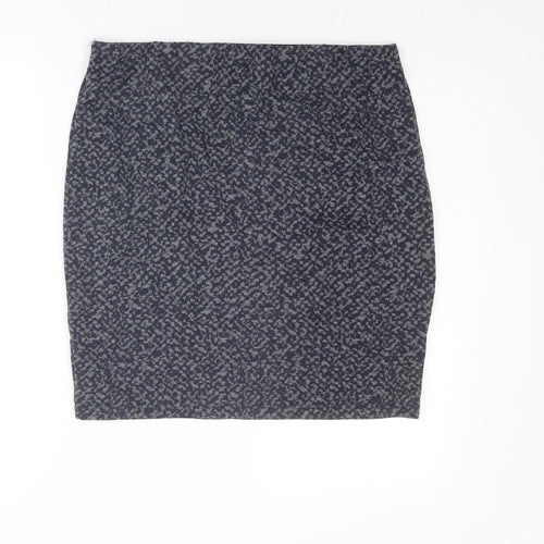Max Studio Womens Blue Geometric Viscose Bandage Skirt Size L