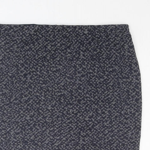 Max Studio Womens Blue Geometric Viscose Bandage Skirt Size L
