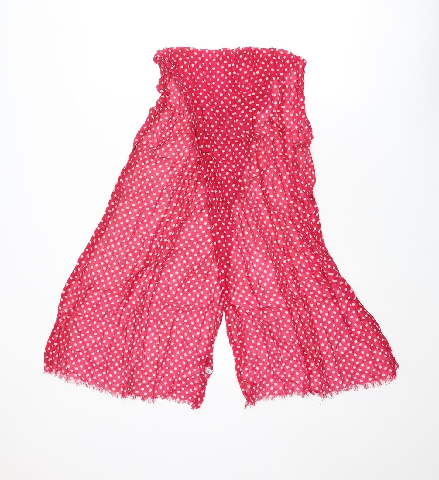 Crew Clothing Womens Pink Polka Dot Viscose Scarf
