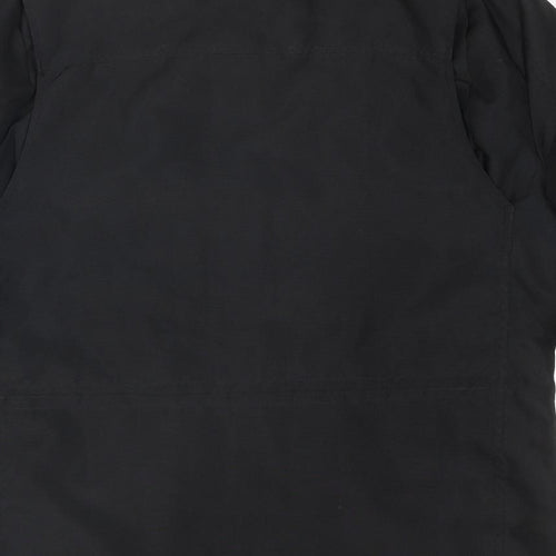 Kenneth Cole Reaction Mens Black Pea Coat Coat Size L Zip