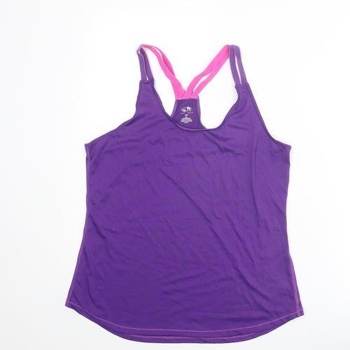 Athletic Works Womens Purple Polyester Pullover Tank Size M Scoop Neck Pullover