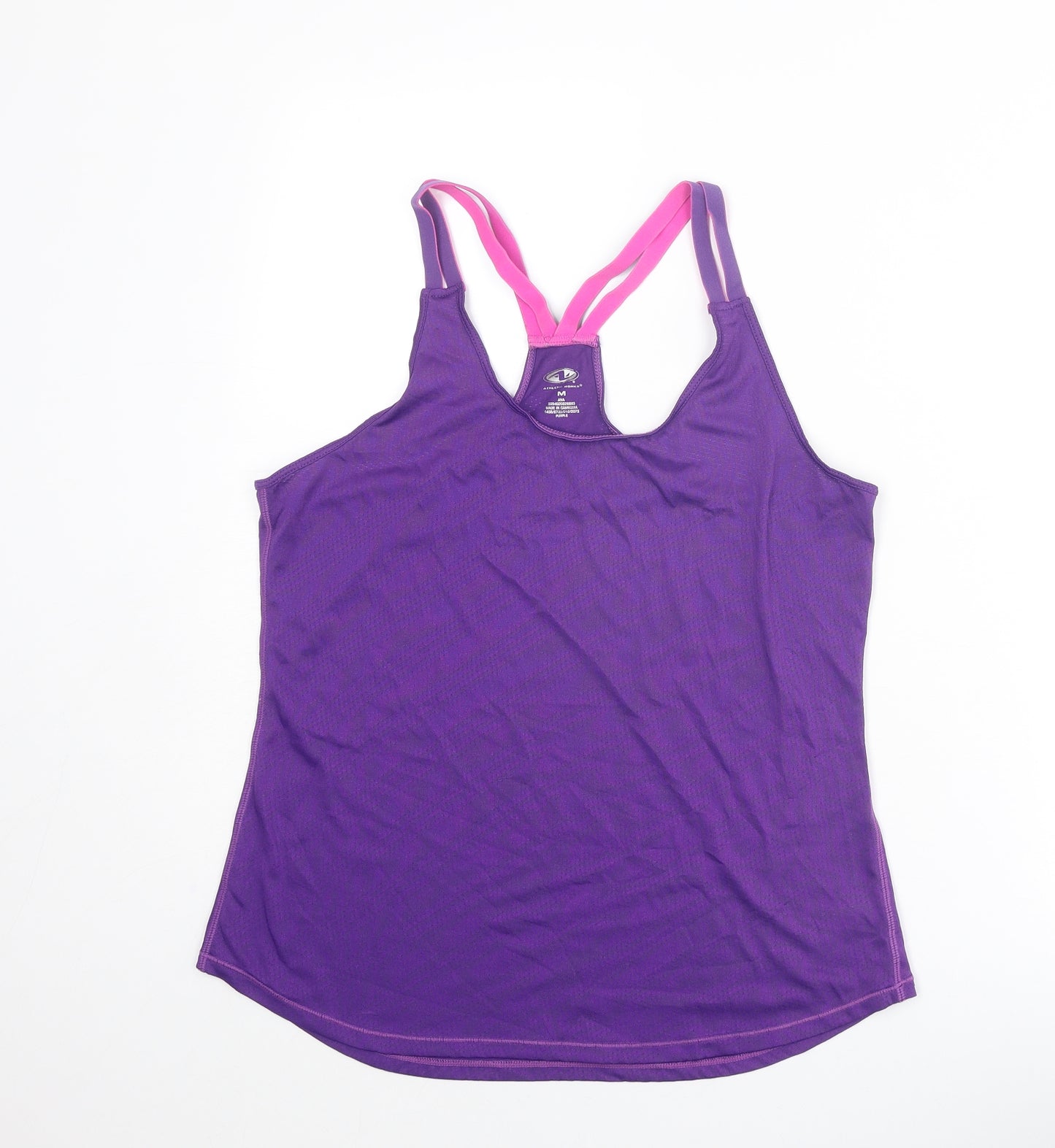 Athletic Works Womens Purple Polyester Pullover Tank Size M Scoop Neck Pullover