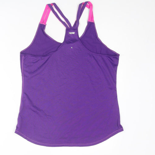 Athletic Works Womens Purple Polyester Pullover Tank Size M Scoop Neck Pullover