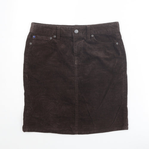 Gap Womens Brown Cotton A-Line Skirt Size 30 in Zip