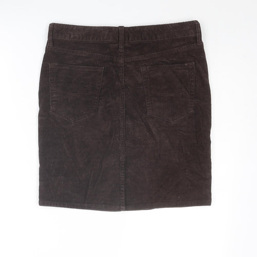 Gap Womens Brown Cotton A-Line Skirt Size 30 in Zip