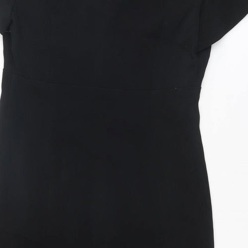 Windmoor Womens Black Polyester A-Line Size 14 V-Neck Zip