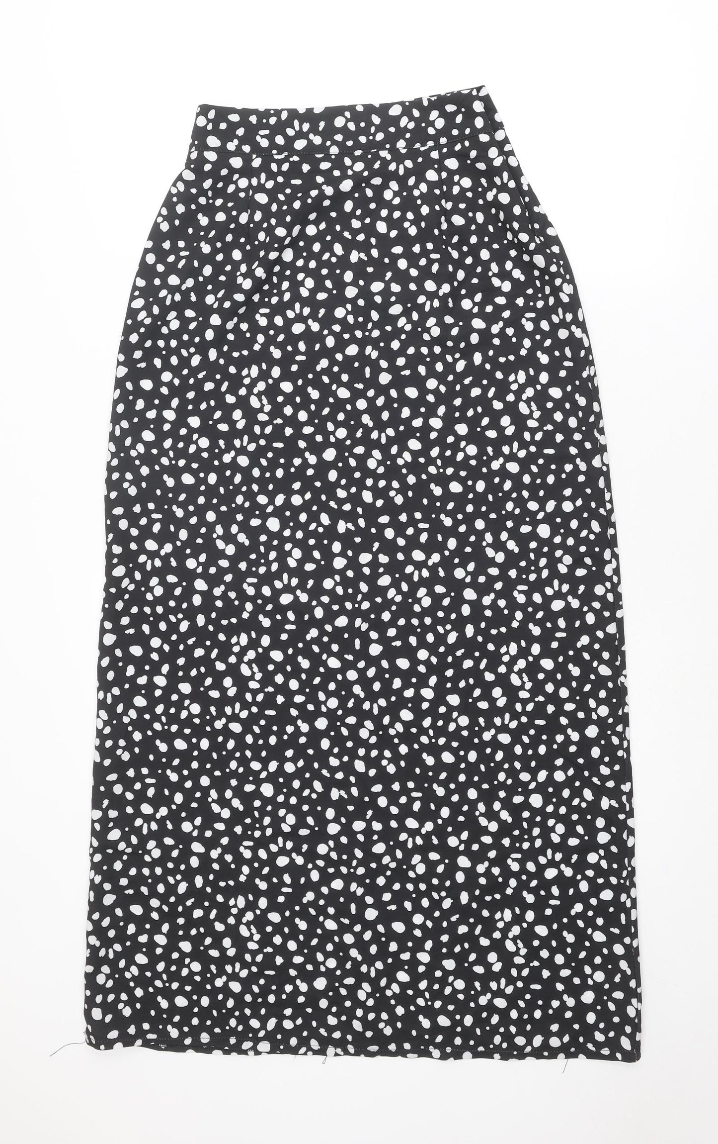 Nasty Gal Womens Black Geometric Polyester A-Line Skirt Size 6 Zip