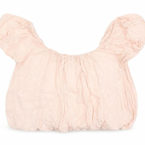 ASOS Womens Pink Cotton Cropped Blouse Size 6 Round Neck