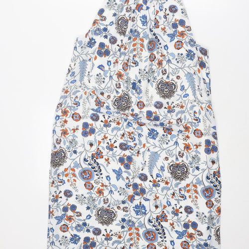 H&M Womens Multicoloured Geometric Polyester A-Line Size 10 Boat Neck Tie
