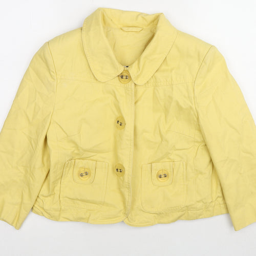New Look Womens Yellow Jacket Size 12 Zip