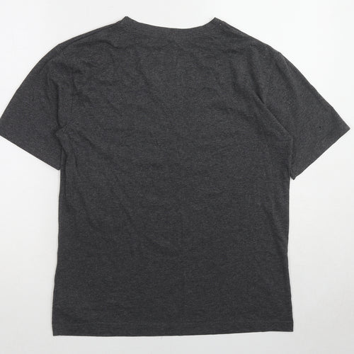 Disney Womens Grey Viscose Basic T-Shirt Size 10 Round Neck - Size 10-12
