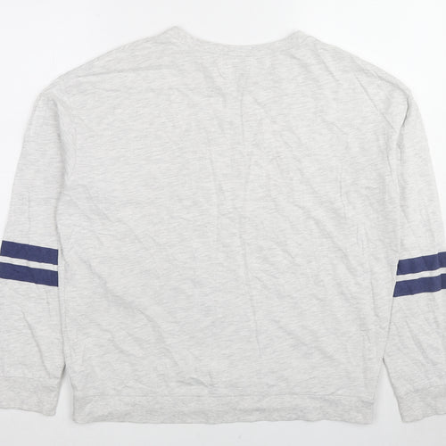 H&M Womens Grey Cotton Pullover Sweatshirt Size L Pullover - Girls Unite
