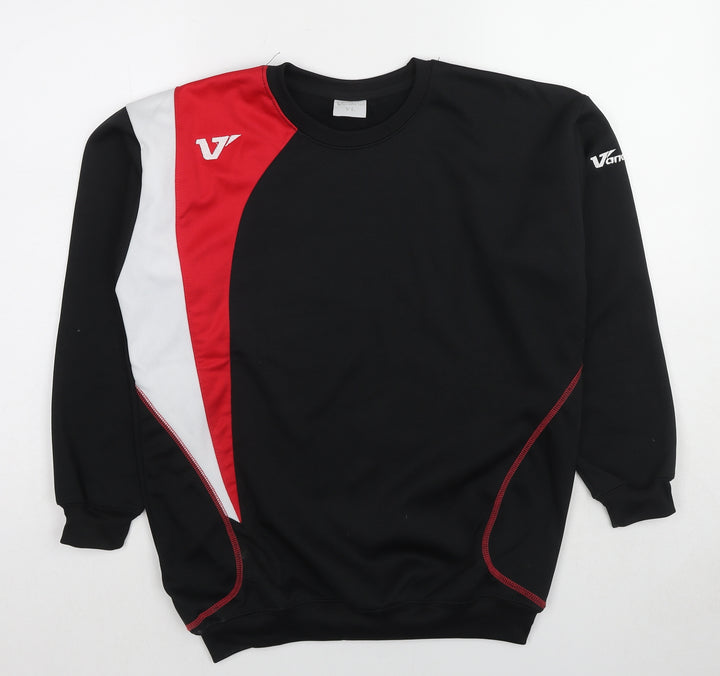 Vandanel Boys Black Colourblock Polyester Pullover Sweatshirt Size 10-11 Years Pullover - Age 10-12Years
