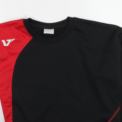 Vandanel Boys Black Colourblock Polyester Pullover Sweatshirt Size 10-11 Years Pullover - Age 10-12Years