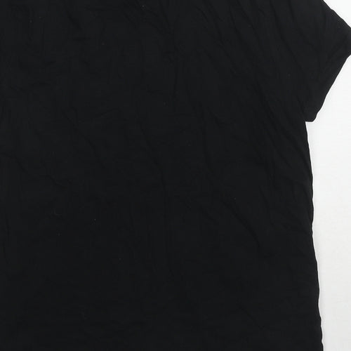 Disney Womens Black Cotton Basic T-Shirt Size 6 Crew Neck - Mickey Mouse Size 6-8