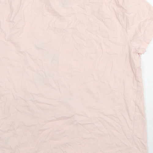 Disney Womens Pink Cotton Basic T-Shirt Size 6 Crew Neck - Minnie Mouse Size 6-8