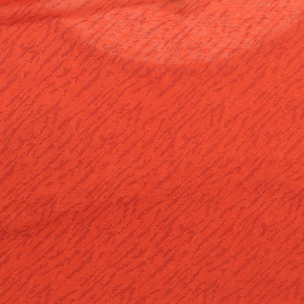 Marks and Spencer Womens Red Animal Print Polyester Basic T-Shirt Size 12 Boat Neck