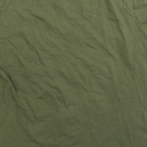 Gap Boys Green Cotton Basic T-Shirt Size 12-13 Years Round Neck Pullover - Chill Vibes Only