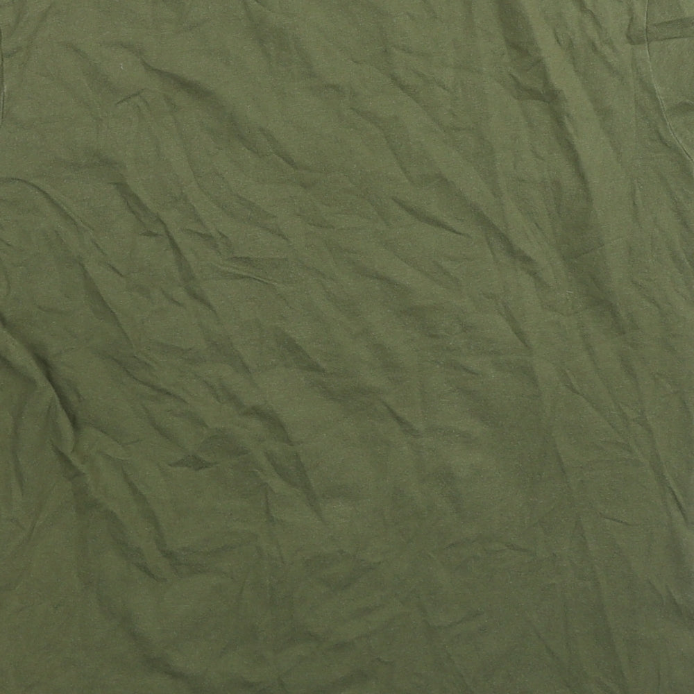 Gap Boys Green Cotton Basic T-Shirt Size 12-13 Years Round Neck Pullover - Chill Vibes Only