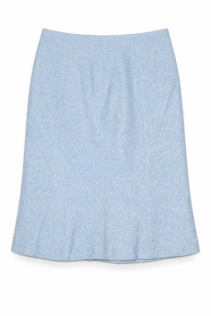 Adolfo Domingez Womens Blue Silk A-Line Skirt Size 28 in Zip